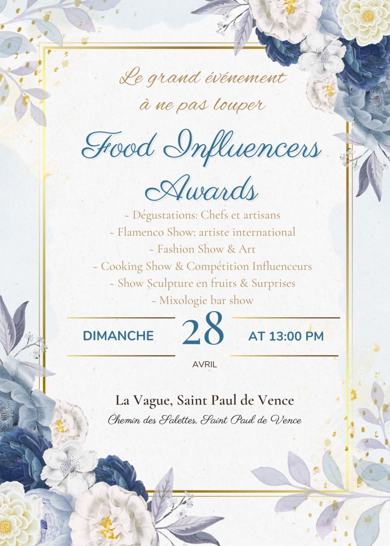 Food Influencers Awards 2024 Has A Rich Programme With Shows, Fashion and Art De Vivre Celebration
