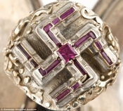The Swastika ruby ring worn by Hitler is under auction