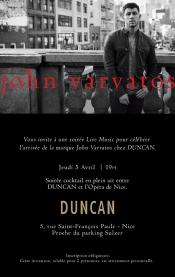 The First French Space dedicated to American Stylist, John Varvatos, in Nice
