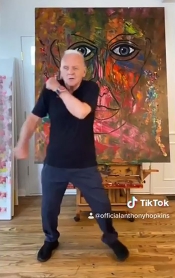 Anthony Hopkins Promotes His Paintings Via TikTok Dance