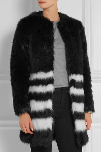 MICHAEL MICHAEL KORS Striped faux fur coat