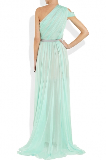 Boutique MATTHEW WILLIAMSON Emerald Green Silk Strapless Evening Gown ...