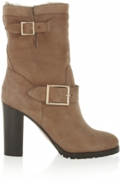 JIMMY CHOO Dart shearling-lined suede boots