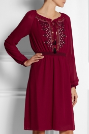 ALTUZARRA FOR TARGET Embroidered pleated georgette dress