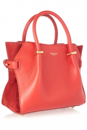 NINA RICCI Le Marché small leather and suede tote