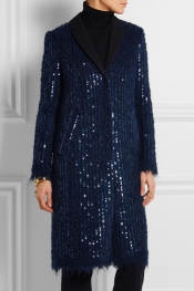 TORY BURCH Sequined knitted coat