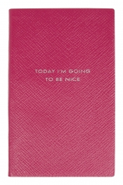 SMYTHSON Today I'm Going To Be Nice textured-leather notebook