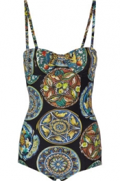 DOLCE & GABBANA Printed underwired swimsuit