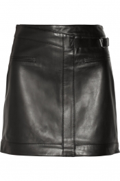 HELMUT LANG Ink leather mini skirt