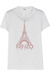 KENZO Eiffel Tower-print cotton-jersey T-shirt