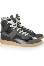 MAISON MARTIN MARGIELA Suede, leather and mesh sneakers