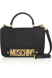 MOSCHINO Textured-leather shoulder bag