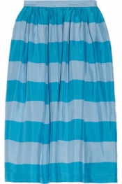 BURBERRY BRIT Striped silk skirt